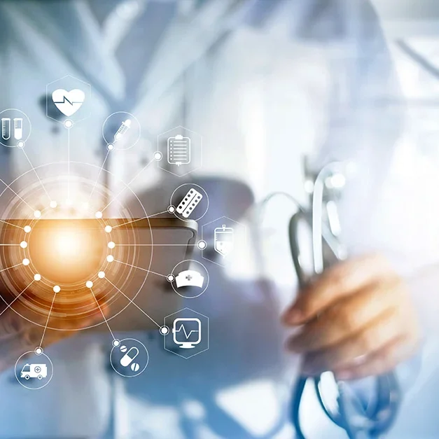 Doctor and technology icons