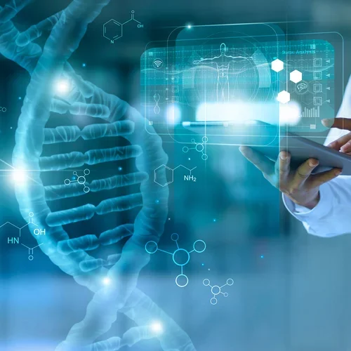 DNA strand with doctor