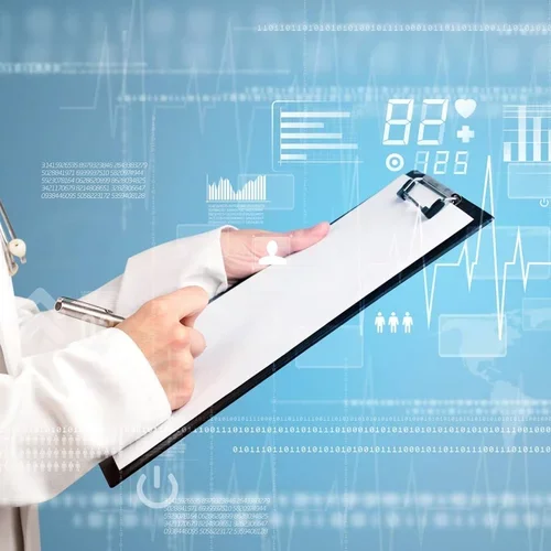 Doctor holding chart on clipboard