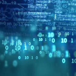 science formula and math equation abstract background. concept of machine learning and artificial